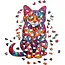 Kruzzel Houten Puzzel Kat - 130 Stukjes voor Creatief Speelplezier