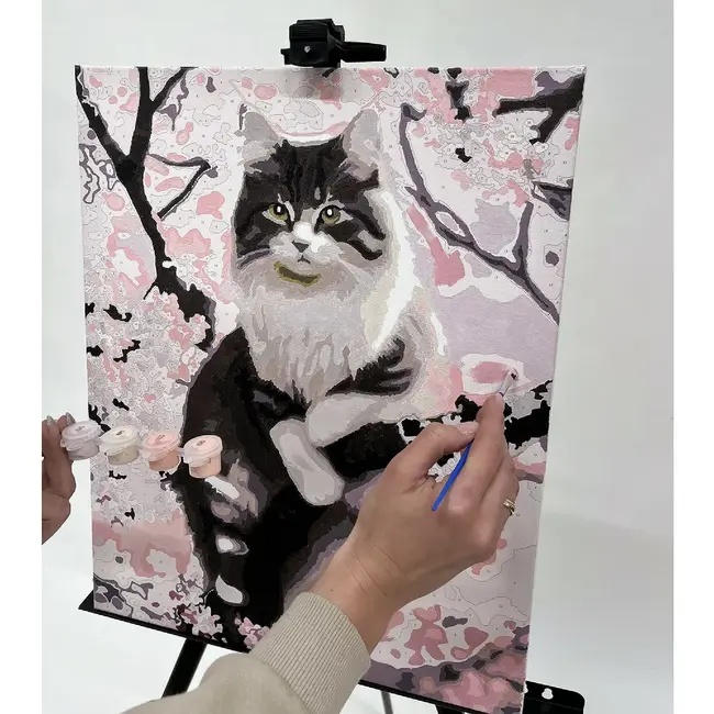 Maaleo Schilderen op Nummer 40x50cm Kitten - Ontspan en Creëer Kunst