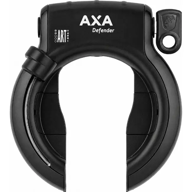 AXA Ringslot met spatbordbevestiging - Kinderbeveiliging - Ergonomische knop - Zwart - Beveiligingsniveau 12