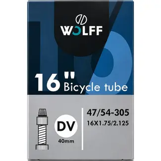 WOLFF Binnenband 16x1.75 - ETRTO 47-305 - Dunlop ventiel 35mm - Duurzaam en betrouwbaar