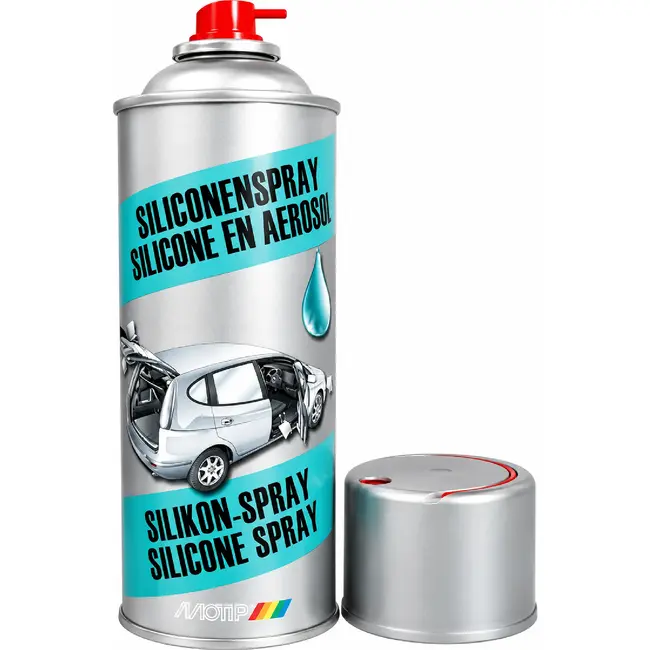 Motip Siliconenspray 400ml - Waterafstotend - Antistatisch - Kleurloos - Geluidsreductie - Bescherming tegen slijtage
