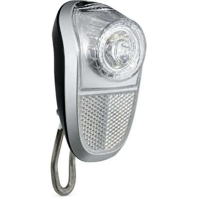 Union LED koplamp voor fiets - Naafdynamo - Zilver/Zwart - Duurzaam en betrouwbaar