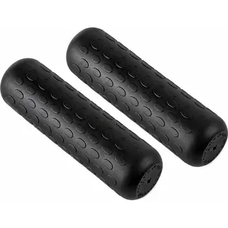 Falkx Ronde fietshandvatten - rubber - zwart - 22 mm - 1 paar