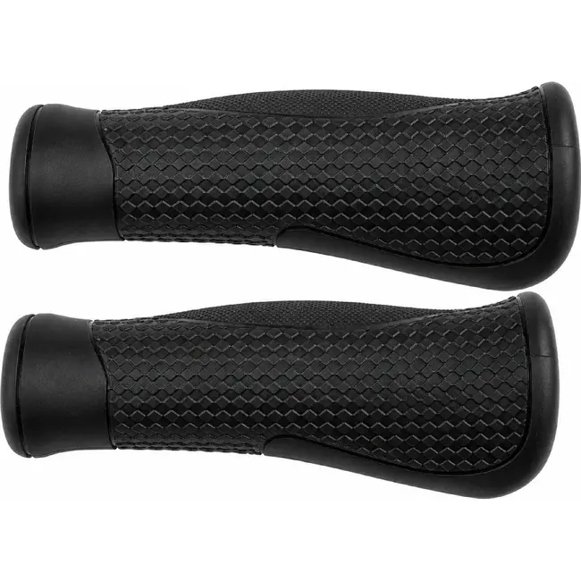 Cloud Base Ergonomische fietshandvatten - Antislip - 130 mm - Zwart - Set van 2