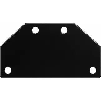 Falkx Reflector verloopplaat - zwart staal - 9,5x4,5 cm - voor Gazelle bagagedragers