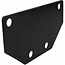 Falkx Reflector verloopplaat - zwart staal - 9,5x4,5 cm - voor Gazelle bagagedragers