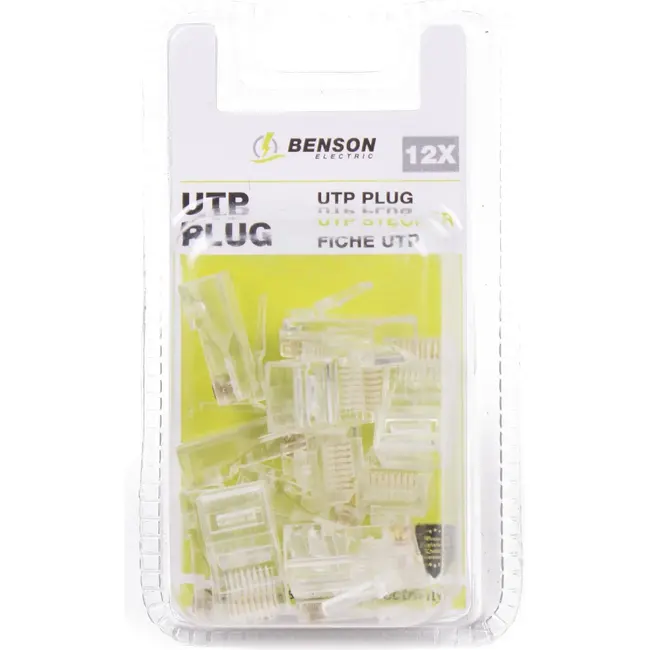 Benson Netwerkpluggen Cat5 - UTP RJ45 - Crimp - 12 stuks