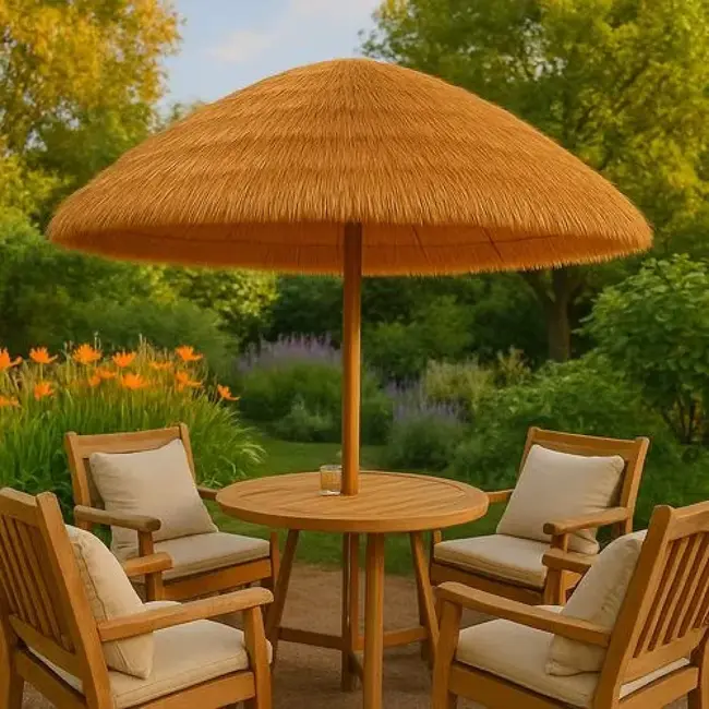 Gardlov Strandparasol Hawaï-Stijl – Tuinparasol – Tropisch Design – Verstelbaar - Ø 150 cm