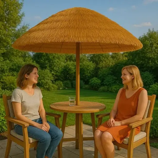 Gardlov Strandparasol Hawaï-Stijl – Tuinparasol – Tropisch Design – Verstelbaar - Ø 150 cm