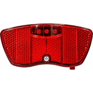 Falkx Achterlicht LED - 3 Sterren - 80mm Montage - Inclusief Batterijen - Reflector Functie