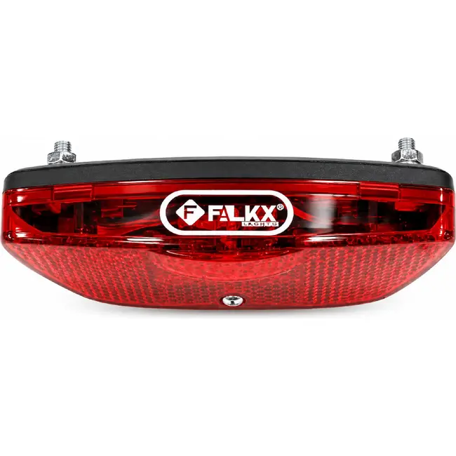 Falkx Achterlicht LED - 3 Sterren - 80mm Montage - Inclusief Batterijen - Reflector Functie
