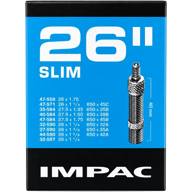 Impac Binnenband 26 inch - Dunlop ventiel 40mm - Geschikt voor 26x1.75 en 26x1 3/8 banden