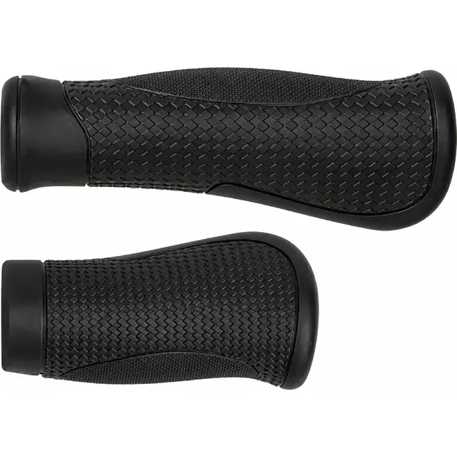 M-Wave Ergonomische fietshandvatten - 130/95 mm - Zwart - Zonder klemmen