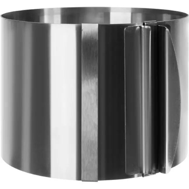 Ruhhy Verstelbare RVS Taartring 12 cm Hoog Bakring voor Taarten, Biscuit, Cheesecake en Professionele Dessertcreaties