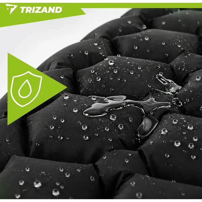Malatec Zelfopblaasbaar eenpersoons luchtmatras 190 x 60 cm met voetpomp en opberghoes voor kamperen en trekking