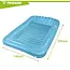 Trizand Opblaasbare Luchtmatras 210 x 140 cm Blauw met Hoofdkussen, 2 Bekerhouders en Draagvermogen tot 150 kg