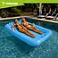 Trizand Opblaasbare Luchtmatras 210 x 140 cm Blauw met Hoofdkussen, 2 Bekerhouders en Draagvermogen tot 150 kg