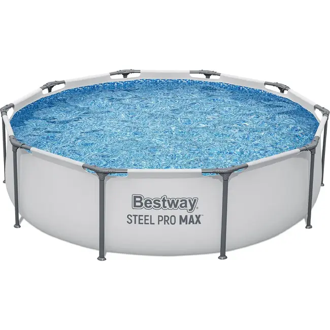 Bestway Rond Frame Zwembad 305 x 76 cm met Stalen Constructie en Duurzame Zwembadwand voor de Tuin