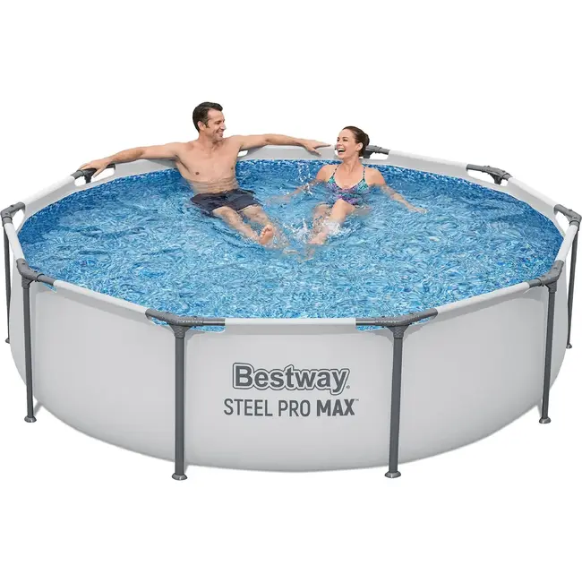 Bestway Rond Frame Zwembad 305 x 76 cm met Stalen Constructie en Duurzame Zwembadwand voor de Tuin