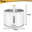 Purlov Drinkfontein voor Hond en Kat 2 l met Filtersysteem, Watercirculatie en USB Voeding voor Vers Drinkwater