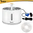 Purlov Drinkfontein voor Hond en Kat 2 l met Filtersysteem, Watercirculatie en USB Voeding voor Vers Drinkwater