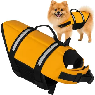 Purlov Honden Reddingsvest Maat S met Draaggreep, Verstelbare Band en Hoge Zichtbaarheid