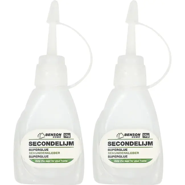 Benson Secondelijm - Oplosmiddelvrij - 10 gram - 2 stuks - Nauwkeurige dosering