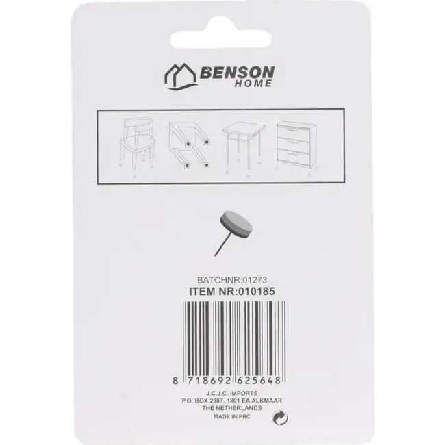 Benson Antikrasvilt set met nagel - 8 stuks - Ø 24 mm - Bescherm je vloer en meubels