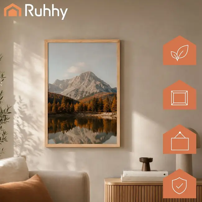 Ruhhy Grote Fotolijst 70 x 50 cm voor Foto's, Posters, Certificaten en Wanddecoratie