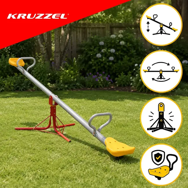 Kruzzel 2-in-1 Tuinschommel voor Buiten Praktisch Speeltoestel voor Tuin en Speelruimte