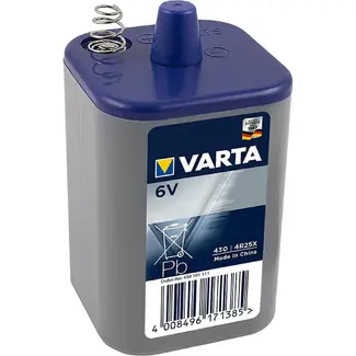 Varta 6V Blokbatterij 4R25X met Veercontact voor Alarmen en Verlichting