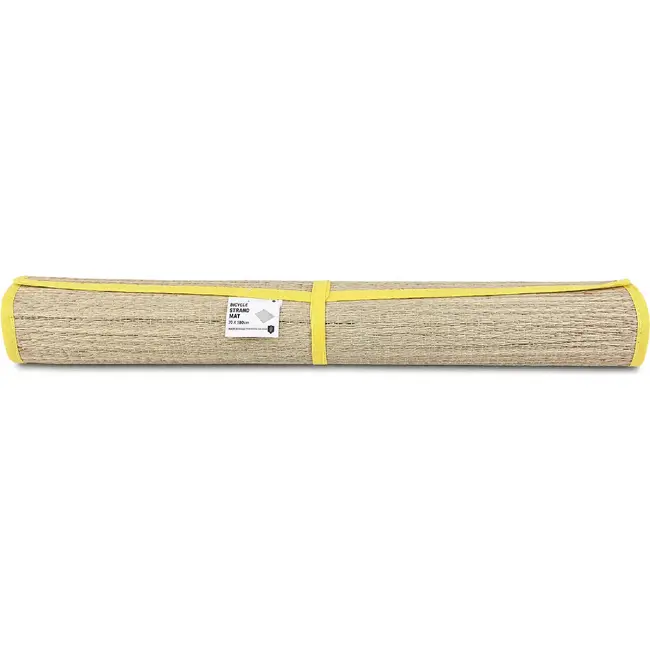 Benson Oprolbare strandmat - riet - 60 x 180 cm - gekleurde rand