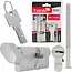 Tvardy Knopcilinder 30/40G mm met 3 sleutels en bevestigingsschroef voor deuren