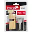 Tvardy Cilinderslot 30G/45 mm in geborsteld messing met draaiknop en montageschroef