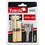 Tvardy Cilinderslot 30G/40 mm in geborsteld messing met draaiknop en montageschroef