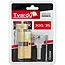 Tvardy Cilinderslot 30G/35 mm in geborsteld messing met draaiknop en montageschroef