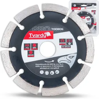 Tvardy Diamant groeffrees schijf 125 x 7,5 x 22,23 mm voor sleuven in steen en beton