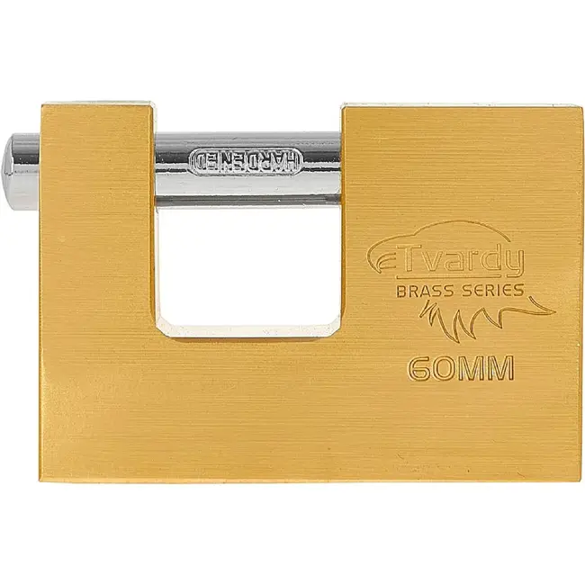 Tvardy Messing discusslot 60 mm met afgeschermde geharde sluitpen en 3 sleutels