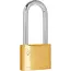 Tvardy Messing hangslot 50 mm met lange beugel en 3 sleutels voor poorten en lockers