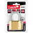 Tvardy Messing hangslot 60 mm met geharde beugel en 3 sleutels voor poorten en garages