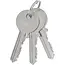Tvardy Messing hangslot 60 mm met geharde beugel en 3 sleutels voor poorten en garages