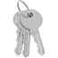 Tvardy Messing hangslot 40 mm met geharde beugel en 3 sleutels voor lockers en kisten