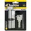 Keltin Knopcilinder 40/40G mm nikkelkleur met draaiknop, 3 sleutels en montageschroef