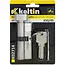 Keltin Knopcilinder 35G/45 mm nikkelkleur met draaiknop, 3 sleutels en montageschroef