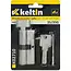 Keltin Knopcilinder 35/35G mm nikkelkleur met draaiknop, 3 sleutels en montageschroef