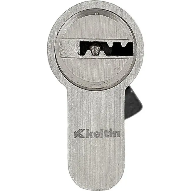 Keltin Knopcilinder 35/35G mm nikkelkleur met draaiknop, 3 sleutels en montageschroef