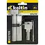 Keltin Knopcilinder 30G/50 mm nikkelkleur met draaiknop, 3 sleutels en montageschroef