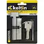 Keltin Knopcilinder 30G/40 mm in geborsteld nikkel met duimknop voor deuren binnen en buiten