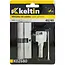 Keltin Slotcilinder 40/40 mm in geborsteld nikkel met 3 sleutels voor binnen- en buitendeuren