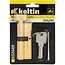 Keltin Knopcilinder 35G/45 mm geborsteld messing met draaiknop, 3 sleutels en schroef